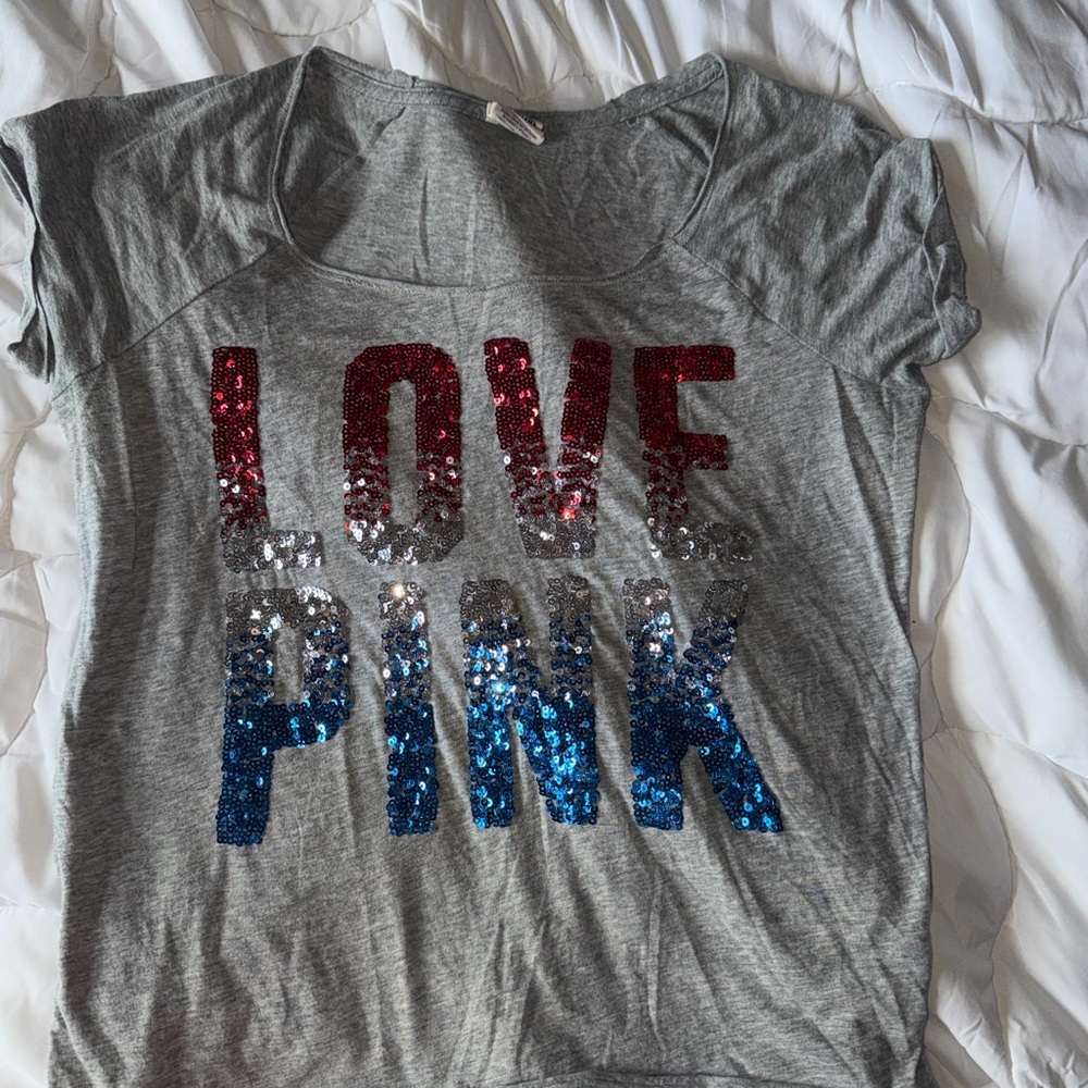 PINK Victoria's Secret Heather Gray Tee